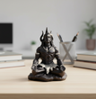 Dhyan Shiva for car Dashboard and Home | 9cms x 7cms x 11cms (LxBxH) | Car Dashboard mahayogi, adiyogi | Housewarming Gift | Car Dashboard Idol | Resin | Table Decor (Black)