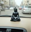 Dhyan Shiva for car Dashboard and Home | 9cms x 7cms x 11cms (LxBxH) | Car Dashboard mahayogi, adiyogi | Housewarming Gift | Car Dashboard Idol | Resin | Table Decor (Black)