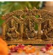 Lakshmi Ganesh Saraswati Idol | Double Peacock | Metal Handicraft | God Idol | Brass