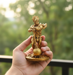 Bahubali Hanuman Resin Showpiece | Golden Finish | 6×6×11 cm | Divine Car Dashboard Idol & Home Decor Statue | Compact Hindu God Figurine for Positive Energy & Gifting