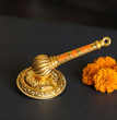 The Craftified Hanuman Gada Golden Metal Showpiece with “Jai Shri Ram” Engraving | Mini Religious Idol for Home Mandir, Office Desk & Car Dashboard | Spiritual Gift (8×4×5 cm)
