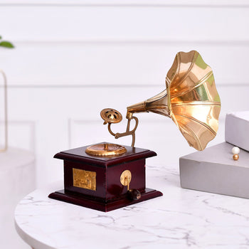Vintage Gramophone Art Piece – A Timeless Decorative Treasure | Table Decor | Home Decor | Art Piece