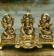 Laxmi Ganesh Sarawati Diya | Brass | Pooja