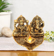 Peepal Patta Laxmi Ganesh With Diya | God Idol | Metal Handicraft | Brass