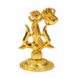 Premium Metal Shiv Trishul with Damroo, Copper, 3 Inches for Car Dashboard