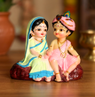 Radha Krishna Resin Idol for Car Dashboard & Home Decor | Handcrafted Mini Murti Showpiece | Spiritual Gift for Diwali, Housewarming & Puja | 10 × 6 × 9 cm
