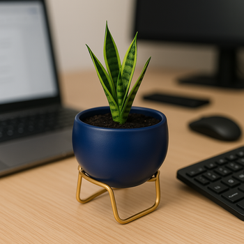 Apple Miniature Metal Planter | Matt Finish | 3.5″ Elegant Triangular Stand | Planter | Gifting