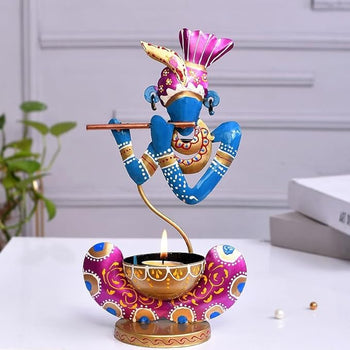 Murali Krishna Blue |  Black T-Lite| Table Decor