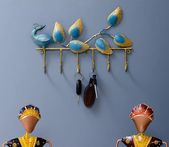 Peacock Key Holder| Wall Decor