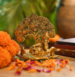 Laddu Gopal With Tree | God Idol | Brass | Pooja Item