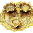 Medium Pooja Thali 2 + 1 | Pooja Items | Brass | Metal Handicrafts