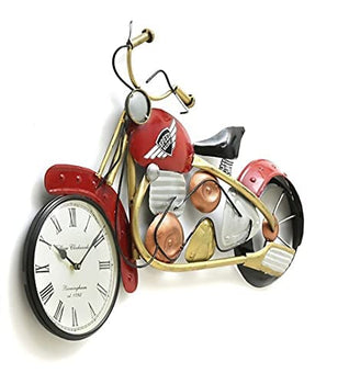 Red Bike With Clock | Wall Decor | Metal