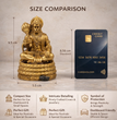Virajman Hanuman Idol Sitting on Tail | Hanuman Murti for Car Dashboard, Home Temple & Office Decor, Housewarming, Vastu | 3.8 Inches (Antique Gold)